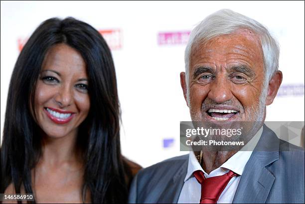 Legendary French actor Jean-Paul Belmondo with his girlfriend Barbara Gandolfi while receiving the Order of King Leopold for his Life Achievement on...