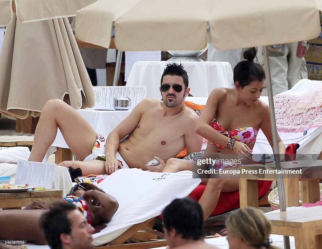 David Villa and Family Sighting In Ibiza - June 09, 2012