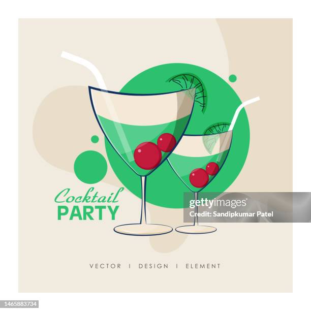 illustrazioni stock, clip art, cartoni animati e icone di tendenza di cocktail gin e tonico con cuneo di lime. - gin