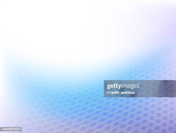 soft blue hexagon surface - dna replication stock illustrations