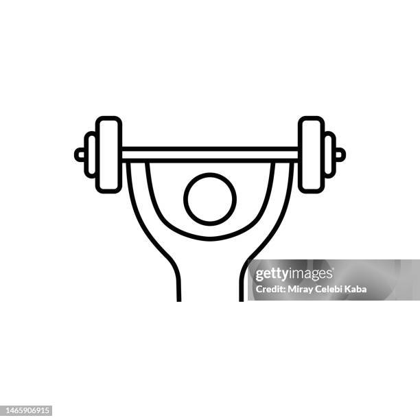 weight training and fitness workout - barbell stock illustrations