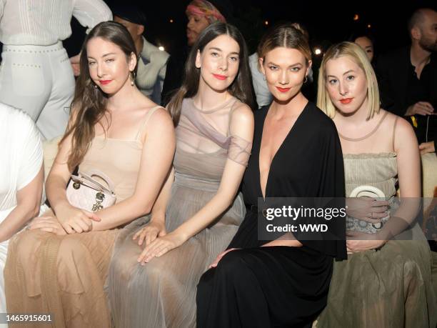 Karlie Kloss and HAIM - Este Haim, Danielle Haim and Alana Haim in the front row