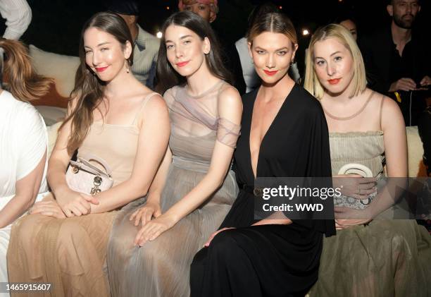 Karlie Kloss and HAIM - Este Haim, Danielle Haim and Alana Haim in the front row