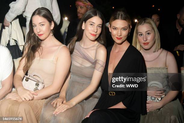 Karlie Kloss and HAIM - Este Haim, Danielle Haim and Alana Haim in the front row