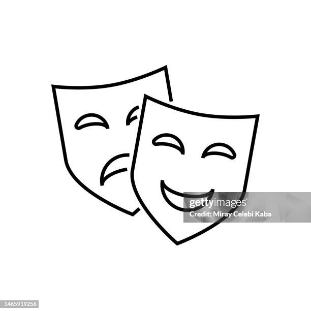 theatre line icon - auditorium icon stock illustrations