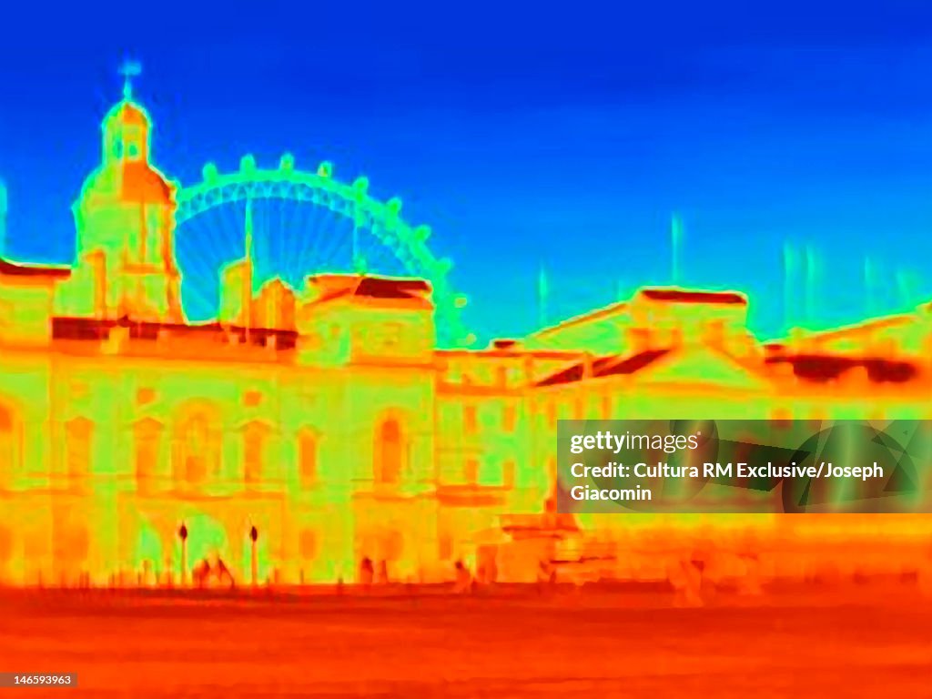 Thermal image of Horse Guards parade