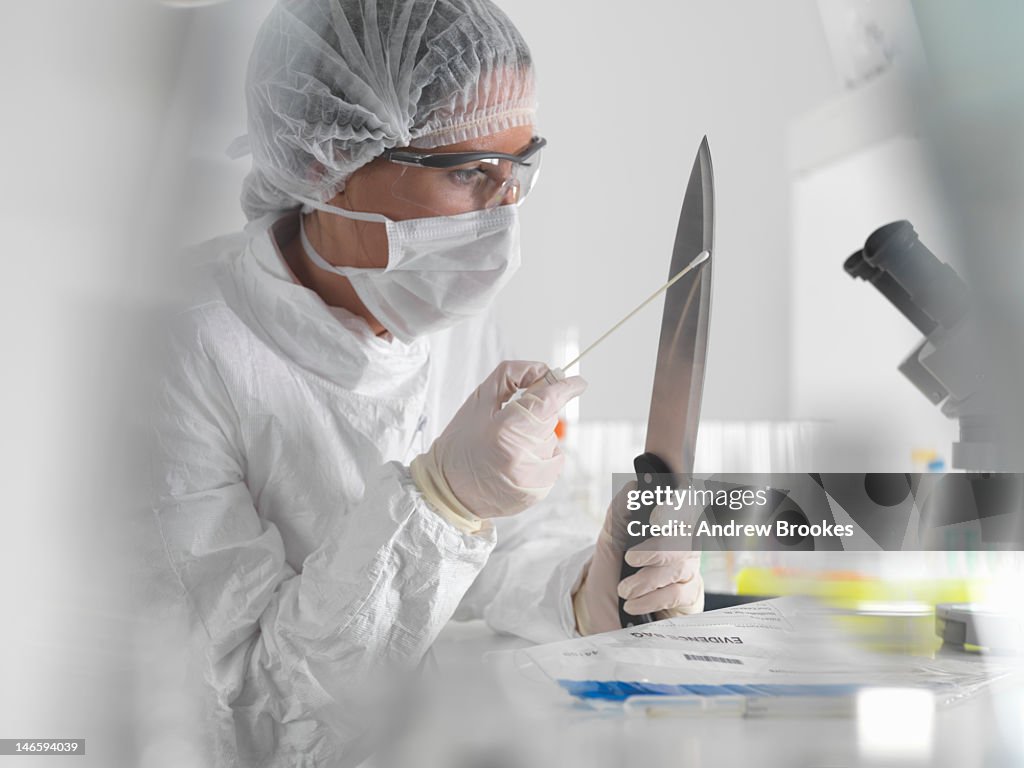 Forensic Scientist With Evidence In Lab High-Res Stock Photo - Getty Images