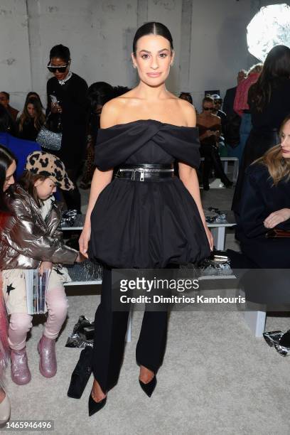 Lea Michele attends the Brandon Maxwell show during New York Fashion Week: The Shows on February 14, 2023 in New York City.