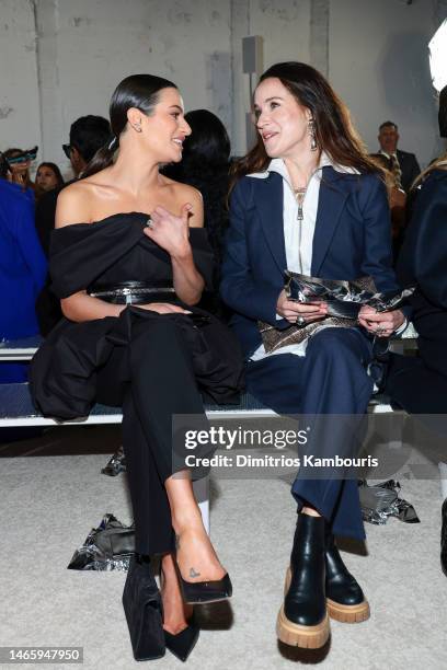 Lea Michele and Ashley Biden attend the Brandon Maxwell show during New York Fashion Week: The Shows on February 14, 2023 in New York City.