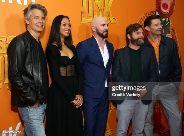 Timothy Olyphant, Zoe Saldana, Chris Butler, Zach Galifianakis and Hugh Jackman