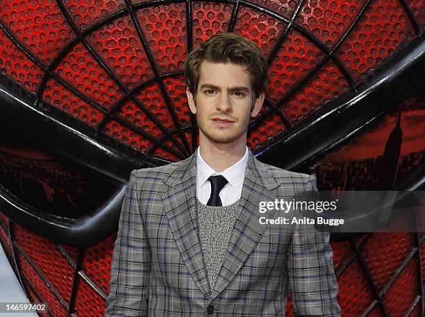 Actor Andrew Garfield attends the 'The Amazing Spider-Man' Germany Premiere at Sony Centre on June 20, 2012 in Berlin, Germany.