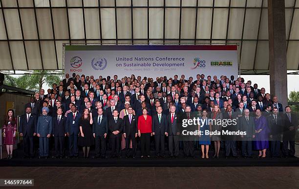 Official photo of the Heads of State and Delegations during the opening of Rio+20 United Nations Conference on Sustainable Development, on June 20,...