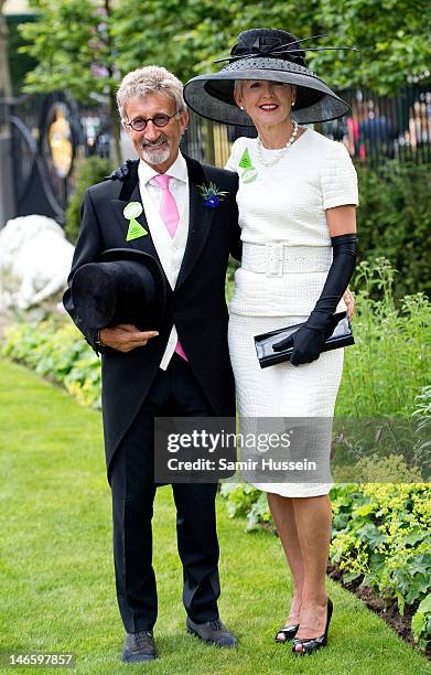 Eddie Jordan and wife Marie Jordan attend day 2 of Royal Ascot 2012 at Ascot Racecourse on June 20, 2012 in Ascot, United Kingdom.