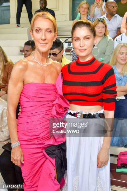 Celine Dion and Laetitia Casta in the front row