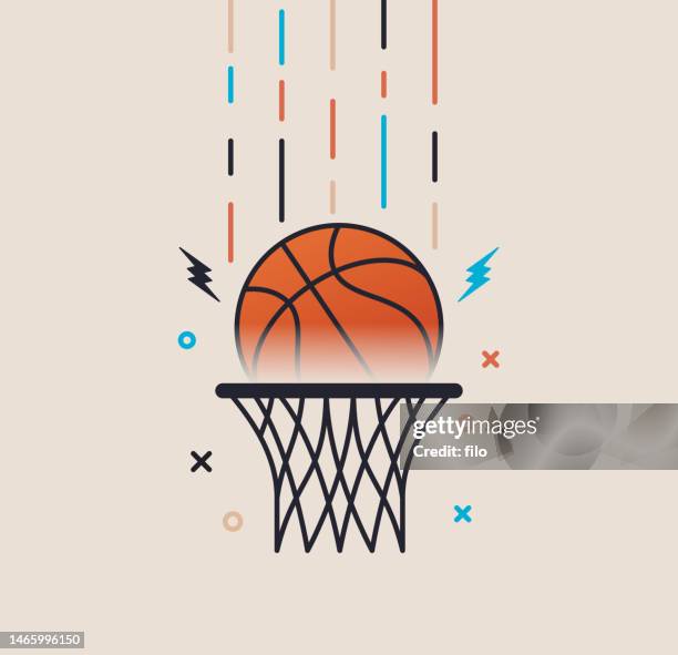 basketball scoring modernes design - basketball player stock-grafiken, -clipart, -cartoons und -symbole