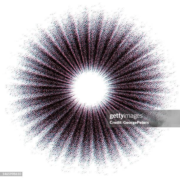sunburst background with zoom effect - glitch frame stock illustrations