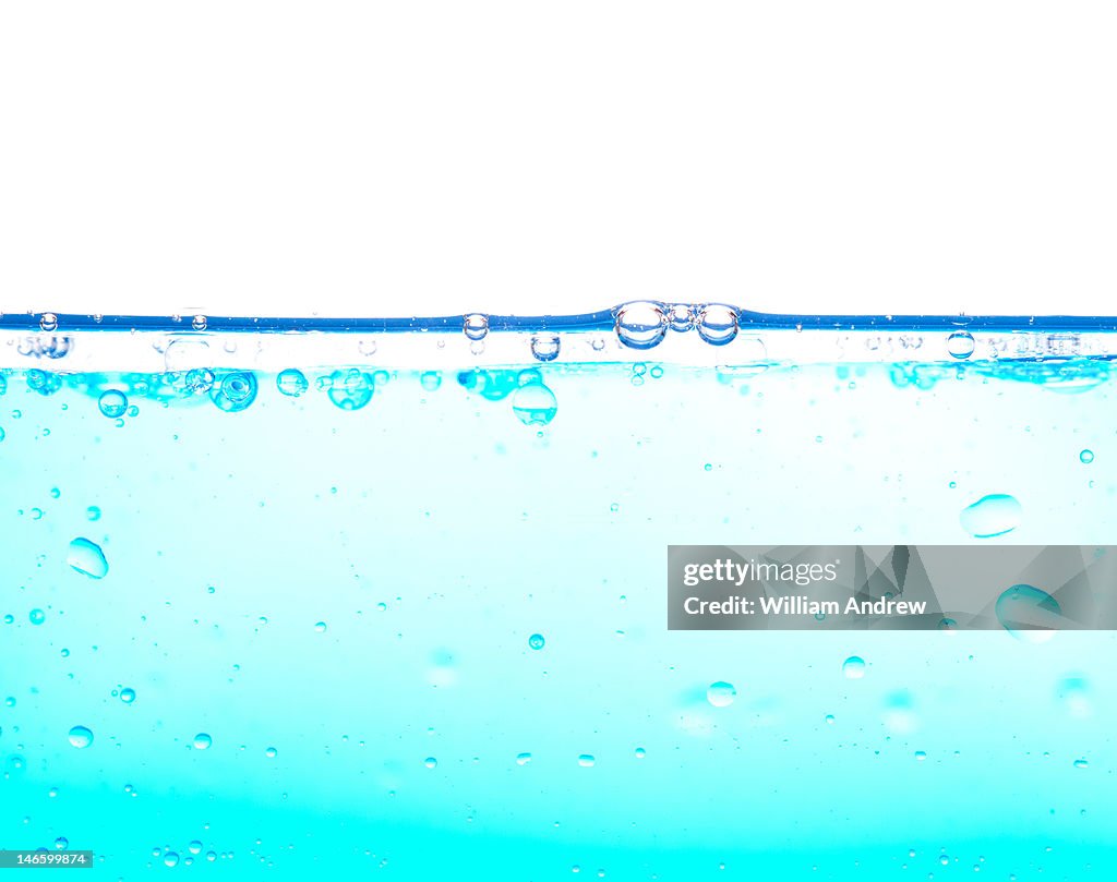 Bubbles on surface of water