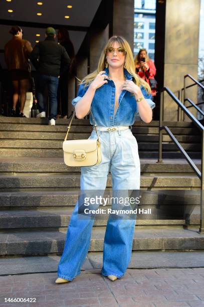 Julianne Hough is seen outside the Brandon Maxwell fashion show on February 14, 2023 in New York City.