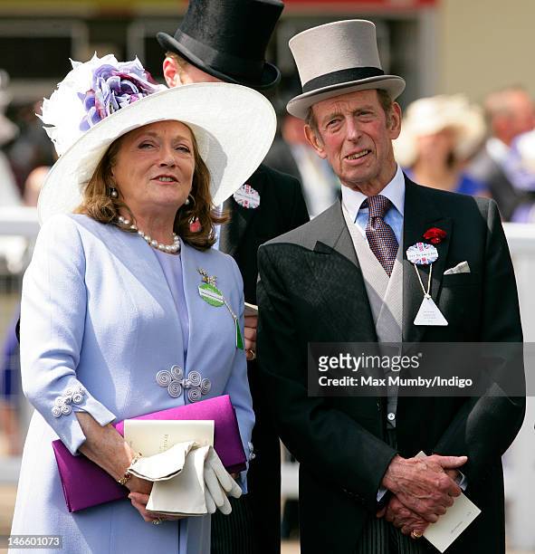 Leonora Anson and Prince Edward, The Duke of Kent attend day 2 of Royal Ascot at Ascot Racecourse on June 20, 2012 in Ascot, England.
