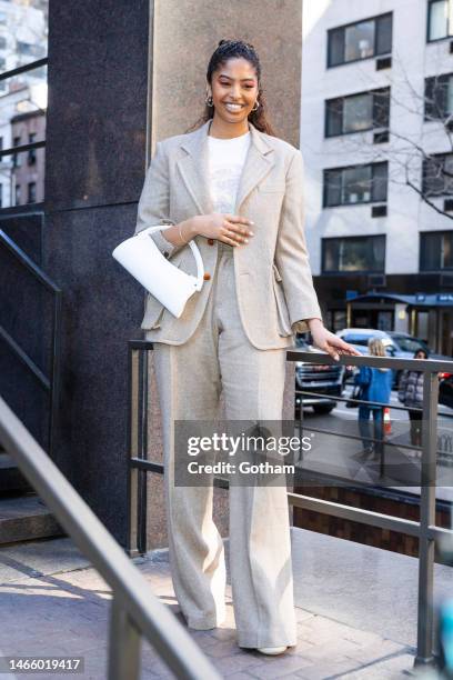 Natalia Bryant attends the Brandon Maxwell fashion show during New York Fashion Week on February 14, 2023 in New York City.