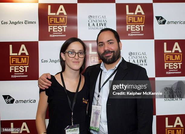Director Dominga Sotomayor and Gregorio Gonzalez attend the "Thursday Till Sunday " Q&A during the 2012 Los Angeles Film Festival at Regal Cinemas...