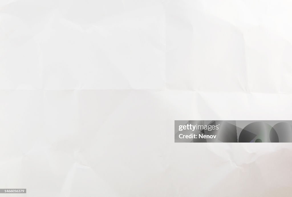White Wrinkle Paper Texture Background