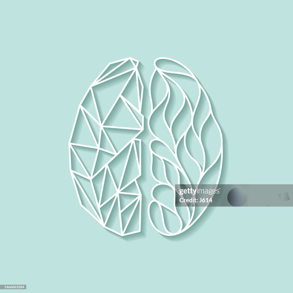 Abstract. Brain Simple Form Abstract Human Brain High-Res Vector Graphic - Getty Images