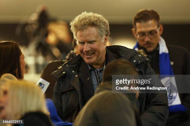 Actor and LAFC owner, Will Ferrell, interacts with fans prior to the Sky Bet Championship match between Queens Park Rangers and Sunderland at Loftus...