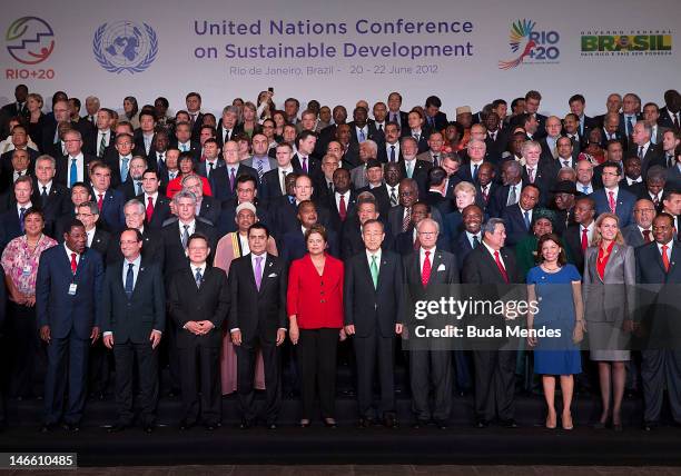 Official photo with Heads of State and Delegations during opening the United Nations Conference on Sustainable Development, or Rio+20, on June 20,...