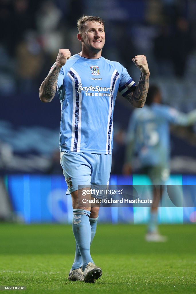 Kyle McFadzean of Coventry City celebrates following the Sky Bet News  Photo - Getty Images