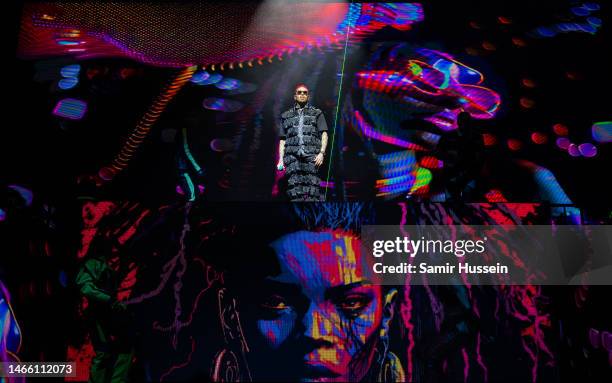 Chris Brown performs at The O2 Arena on February 14, 2023 in London, England.