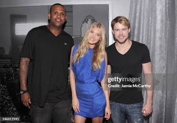 New York Yankee CC Sabathia, Elsa Hosk and Chord Overstreet attend celebration to kick off the Subway Series hosted by Victoria's Secret PINK and...