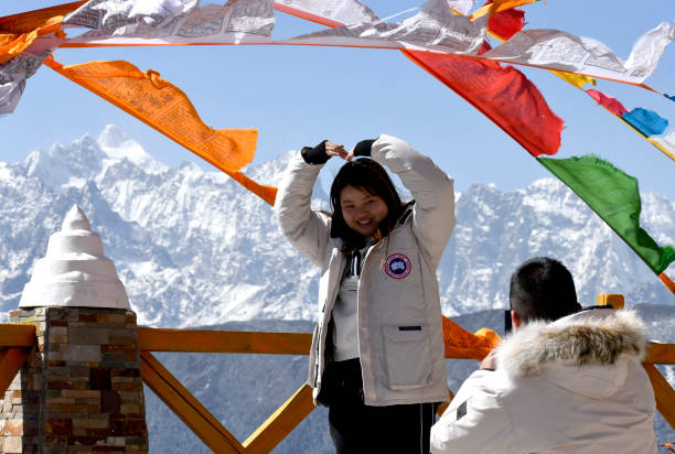 CHN: Snow-capped Mountain Attracts Tourists To Tibet