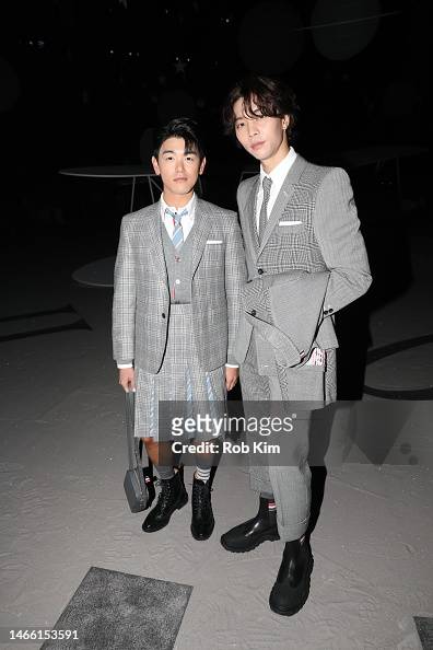 Eric Nam and John Suh attend the Thom Browne fashion show during New ...