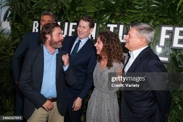 Mike Farah, Zach Galifianakis, Scott Aukerman, Catie Daley and Ted Sarandos