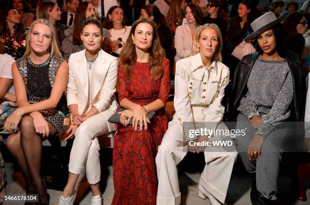 Alice Naylor-Leyland, Olivia Palermo, Livia Giuggioli, Ellie Goulding and Sabrina Dhowre in the front row