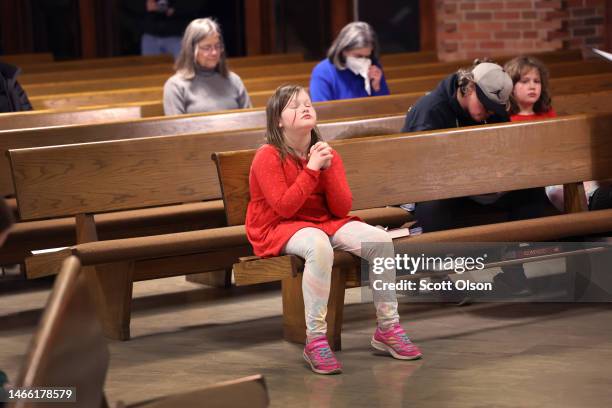 Students and others in the community attend a prayer service at Eastminster Presbyterian Church for those killed and injured at Michigan State...