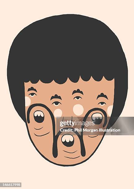three times funk - cardiff stock illustrations