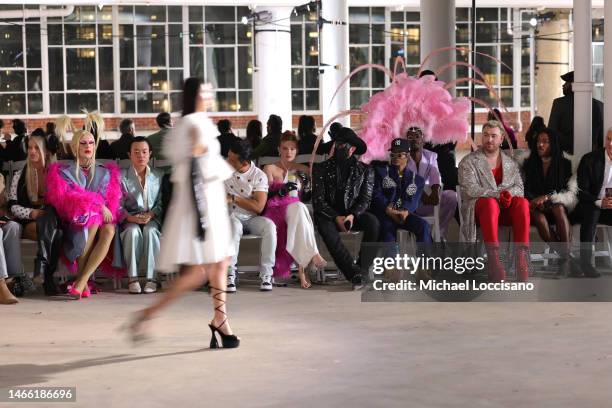 Prabal Gurung, Teyana Taylor, Lil Nas X, and Sam Smith attend the Christian Cowan show during New York Fashion Week: The Shows on February 14, 2023...