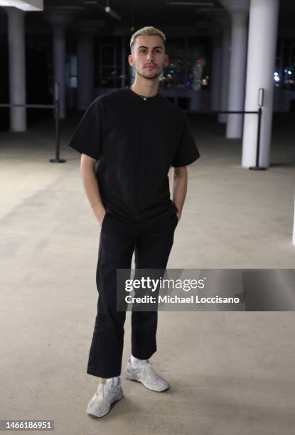 Designer Christian Cowan attends the Christian Cowan show during New York Fashion Week: The Shows on February 14, 2023 in New York City.