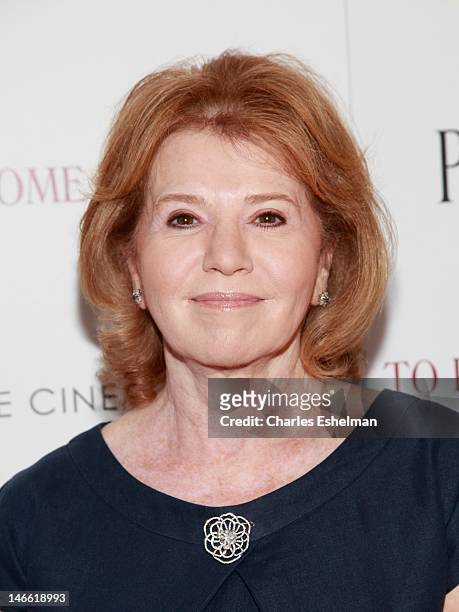 Producer Letty Aronson attends The Cinema Society with the Hollywood Reporter & Piaget and Disaronno screening of "To Rome With Love" at The Paris...