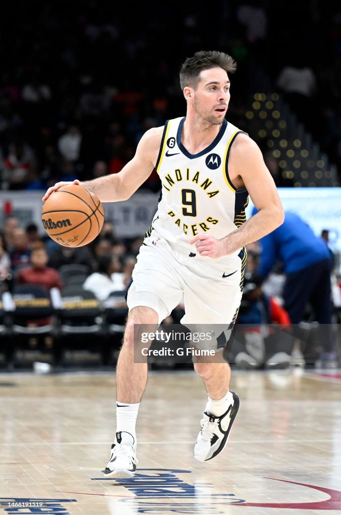 T.J. McConnell of the Indiana Pacers handles the ball against the