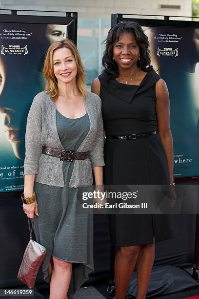 Sharon Lawrence and Nicki Michaeux attend the screening of the film "Middle of Nowhere" at Regal Cinemas L.A. Live on June 20, 2012 in Los Angeles,...