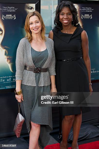 Sharon Lawrence and Nicki Michaeux attend the screening of the film "Middle of Nowhere" at Regal Cinemas L.A. Live on June 20, 2012 in Los Angeles,...