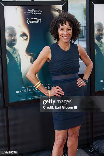 Stephanie Allain appears on the red carpet for the screening of "Middle Of Nowhere" at Regal Cinemas L.A. Live on June 20, 2012 in Los Angeles,...