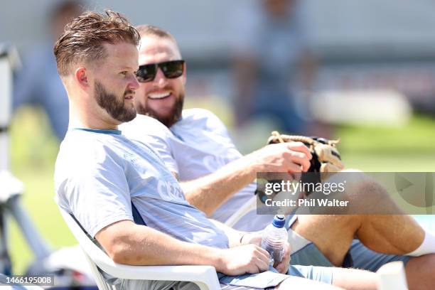 Ben Duckett of England during an England Test squad training session at Bay Oval on February 15, 2023 in Mount Maunganui, New Zealand.