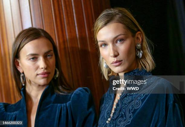 Irina Shayk and Bella Hadid backstage