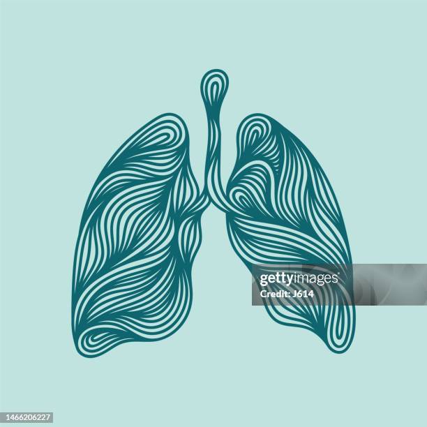 bildbanksillustrationer, clip art samt tecknat material och ikoner med abstract human lungs doodle - lunga