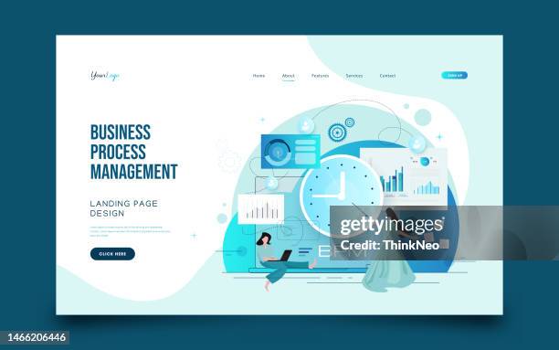 workflow process abstract concept - project execution stock illustrations