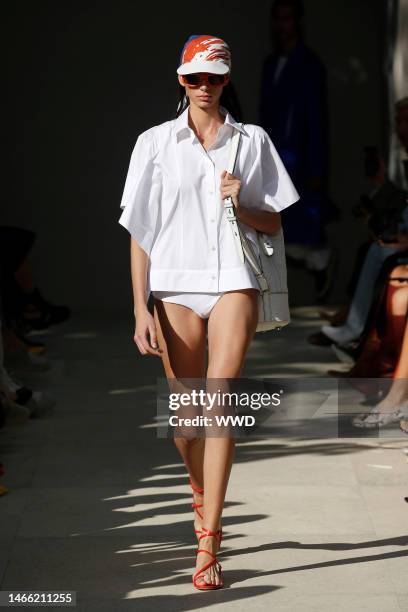 Model on the catwalk